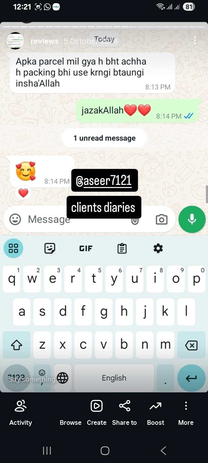 Customer feedback 13
