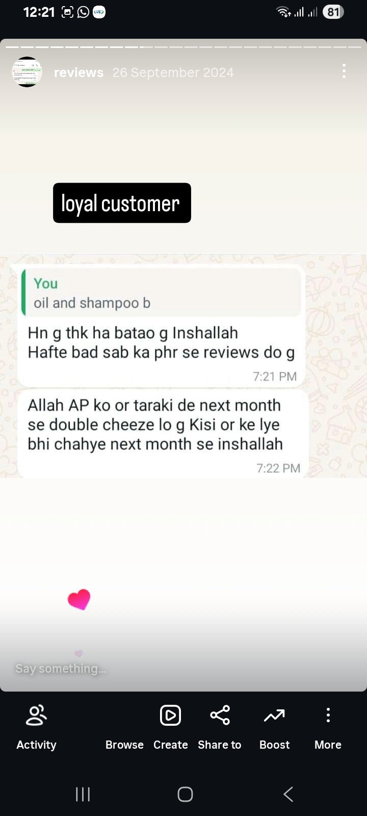 Customer feedback 10